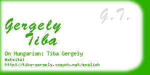 gergely tiba business card